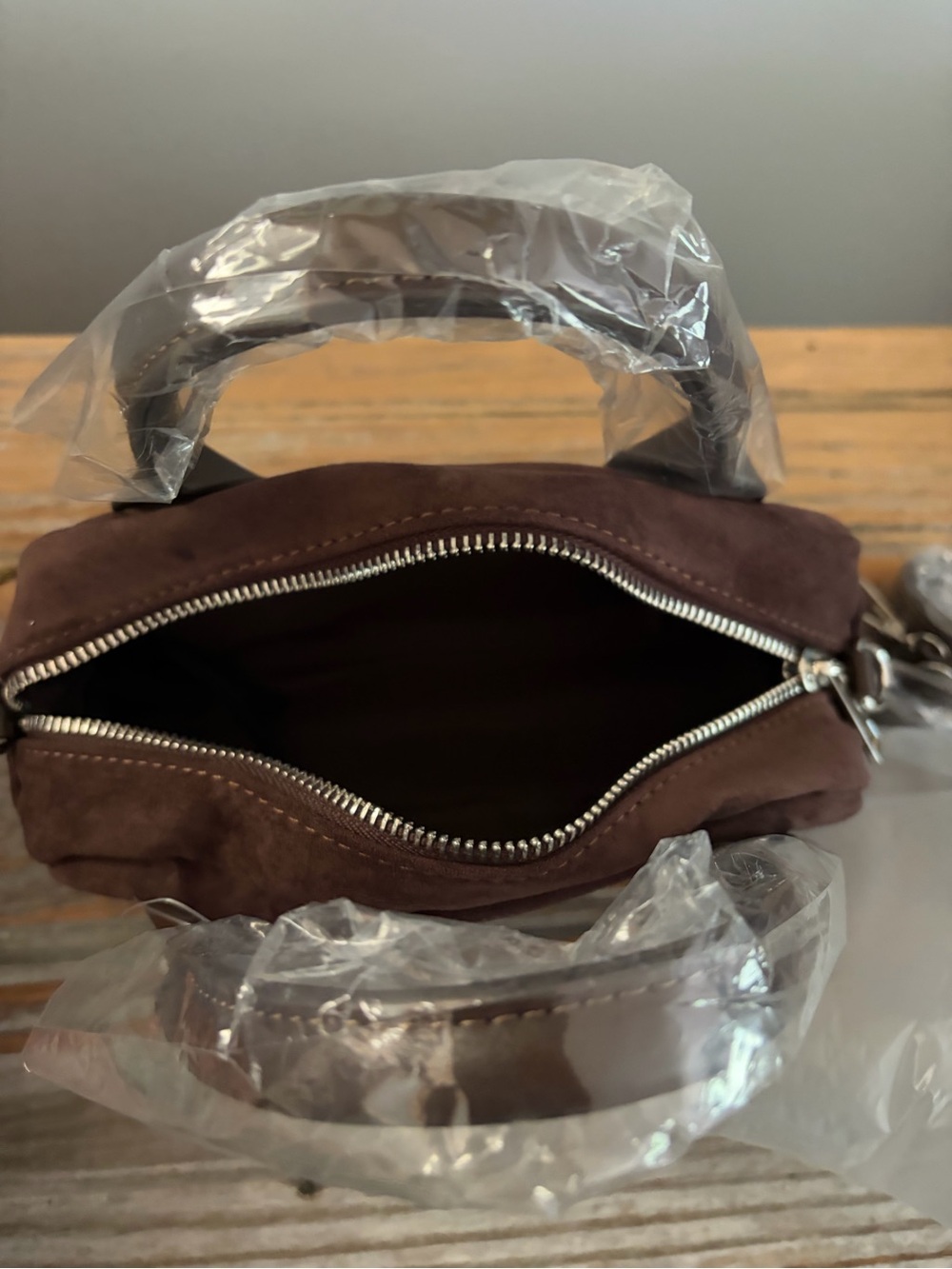 Anthropologie Noya Mini Faux Suede Bag NWT - Picture 3 of 4